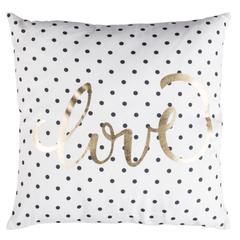 Spotted Love Pillow, Gold/Black/White