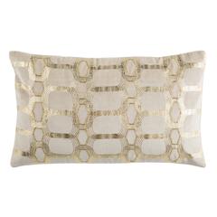 Adalie  Pillow, Beige/Gold, PLS877A-1220