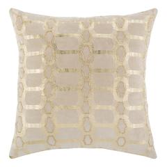 Adalie  Pillow, Beige/Gold, PLS877A-2020