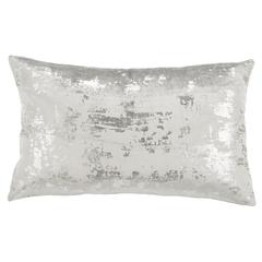Edmee Metallic  Pillow, Light Grey/Silver, PLS881B-1220