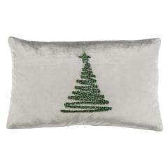 Enchanted Evergreen  Pillow, Grey/Green, PLS882C-1220