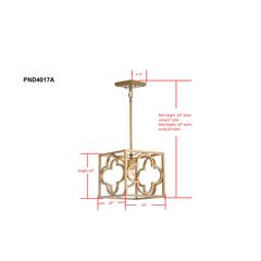 Rabia Trellis Pendant, Gold