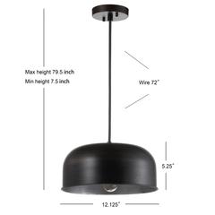 Avner Pendant, Painted Grey