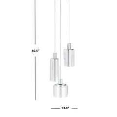Ranlon Pendant, Silver/Chrome