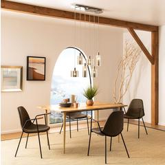 Mendi Pendant, Silver/Chrome