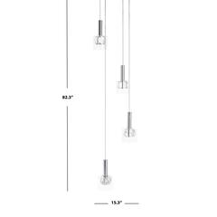 Eban Pendant, Chrome/Clear