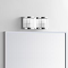 Karter Two Light Wall Sconce, Chrome/Clear