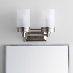 Kylan Two Light Bathroom Sconce, Nickel