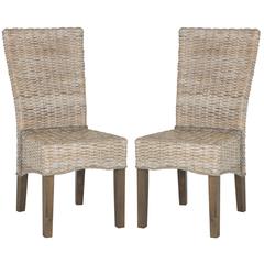 OZIAS 19''H WICKER DINING CHAIR, SEA8014B-SET2