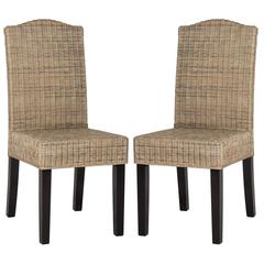 ODETTE 19''H WICKER DINING CHAIR, SEA8015A-SET2
