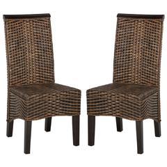 ILYA 18''H WICKER DINING CHAIR, SEA8017C-SET2