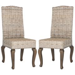 MILOS 18''H WICKER DINING CHAIR, SEA8018B-SET2