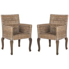 ARMANDO 18''H WICKER DINING CHAIR, SEA8019A-SET2