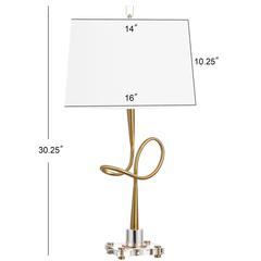 Hensley 30.25-Inch H Table Lamp , Gold/Clear