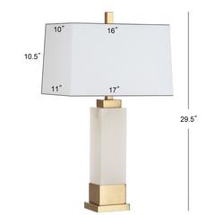 Rozella Alabaster 29.5-Inch H Table Lamp , White/Gold