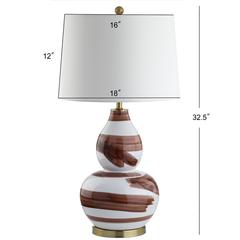Aileen Table Lamp, Brown/White