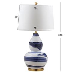 Aileen Table Lamp, Blue/White