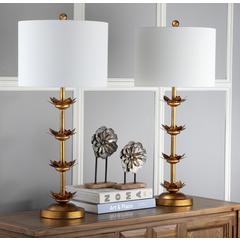 Lani Leaf 32-Inch H Table Lamp, Antique Gold