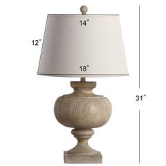 Prescott 31-Inch Wood Table Lamp, Wood Finish