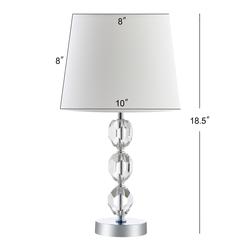 Brockton Table Lamp, Clear/Chrome
