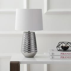 Stark Table Lamp, Plated Silver