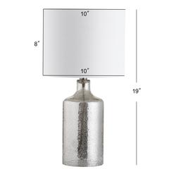 Danaris Table Lamp, Silver/Ivory