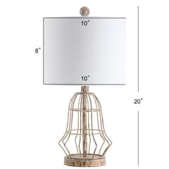 Canes Table Lamp, Metal Antiqued
