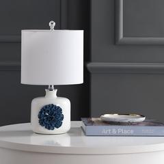 Olinda Table Lamp, White/Blue