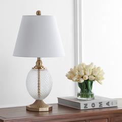 Kaiden Table Lamp, Clear/Brass Gold