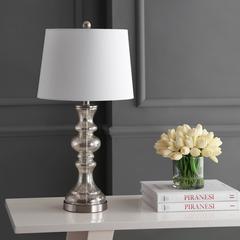 Jaiden Table Lamp, Silver/Ivory