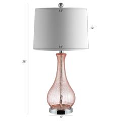 Finnley Table Lamp, Light Blush Crackle