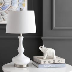 Kellen Table Lamp, White /Nickel