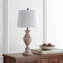 Kyler Table Lamp, Brown Wood Finish