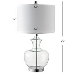 Bilsor Table Lamp, Clear/Chrome