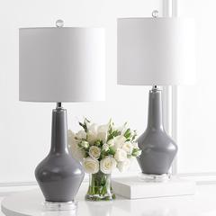 Velor Table Lamp, Smoked Grey Glass