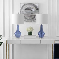 Velor Table Lamp, Blue