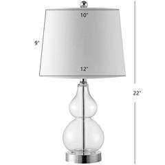 Brisor Table Lamp, Blue/Chrome