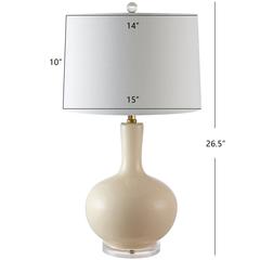 Nilla Table Lamp, Cream/Clear