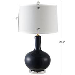 Nilla Table Lamp, Navy/Clear
