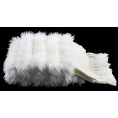 Faux Fur Alexi 20 X 80 Bed Runner, White