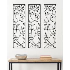 MARGOT TEA LIGHT CLIMBING LEAVES SET OF 3 WALL DECOR