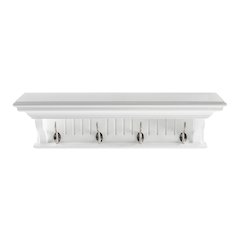 Skansen 4 Hook Coat Rack, Classic White