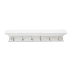 Skansen 6 Hook Coat Rack, Classic White