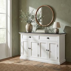 Halifax Contrast Classic White & Black Classic Buffet