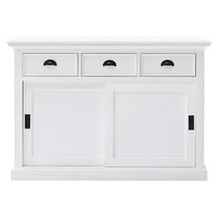 Halifax Classic White Buffet with Sliding Doors