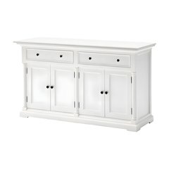 Mahogany & MDF Kitchen Buffet Sideboard with Doors and Drawers for Dining Room