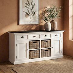 Halifax Contrast Classic White & Black Buffet