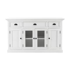 Halifax Classic White Buffet with 4 Doors 3 Drawers