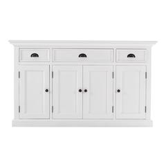 Classic White Buffet with 4 Doors 3 Drawers, Belen Kox