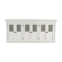 Halifax Classic White Buffet with 6 Glass Doors